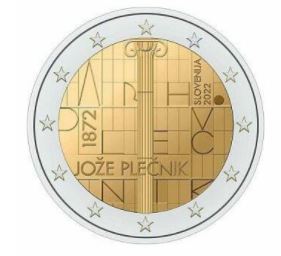 Slowenien 2€ 2022 -  150 J. Architekt Joze Plecnik