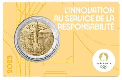 Frankreich 2€ 2023 - Olympia 2024 CC gelb