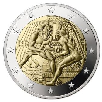 Frankreich 2€ 2024 - Set Olympia 2024 5x CC