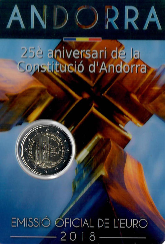 Andorra 2€ 2018 - 25 Jahre Verfassung