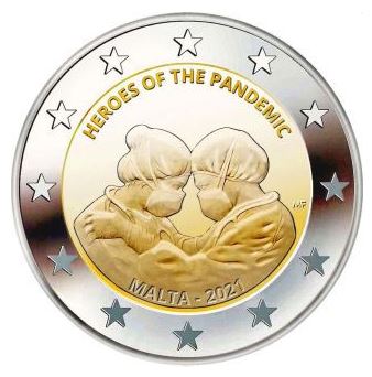 Malta 2€ 2021 - Helden der Pandemie