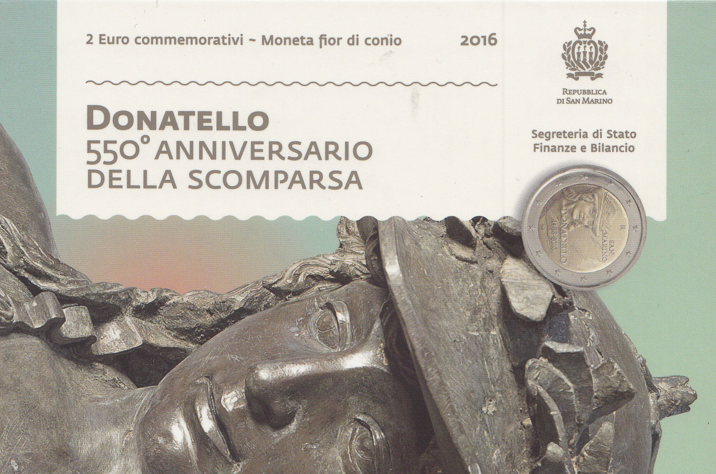 San Marino 2€ 2016 - Donatello