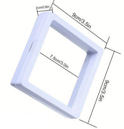 Schweberahmen weiß 90x90mm Standfuß