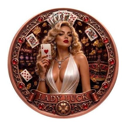Lady Luck Casino Royale 2026 Kupfermedaille – Vorderseite
