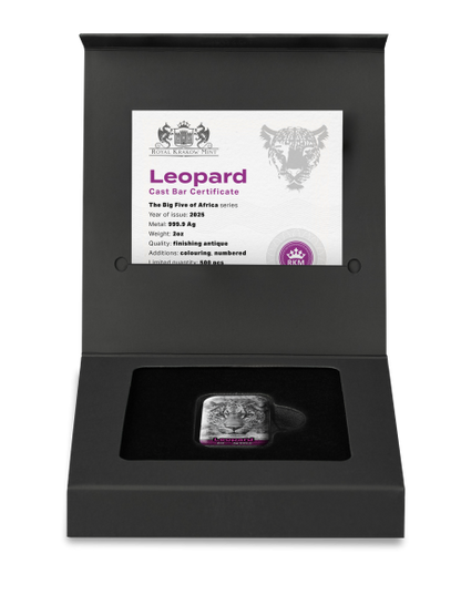 Krakow Mint - 2oz Big Five Leopard Barren 2025 - Edelmetalle Koitz GnbR