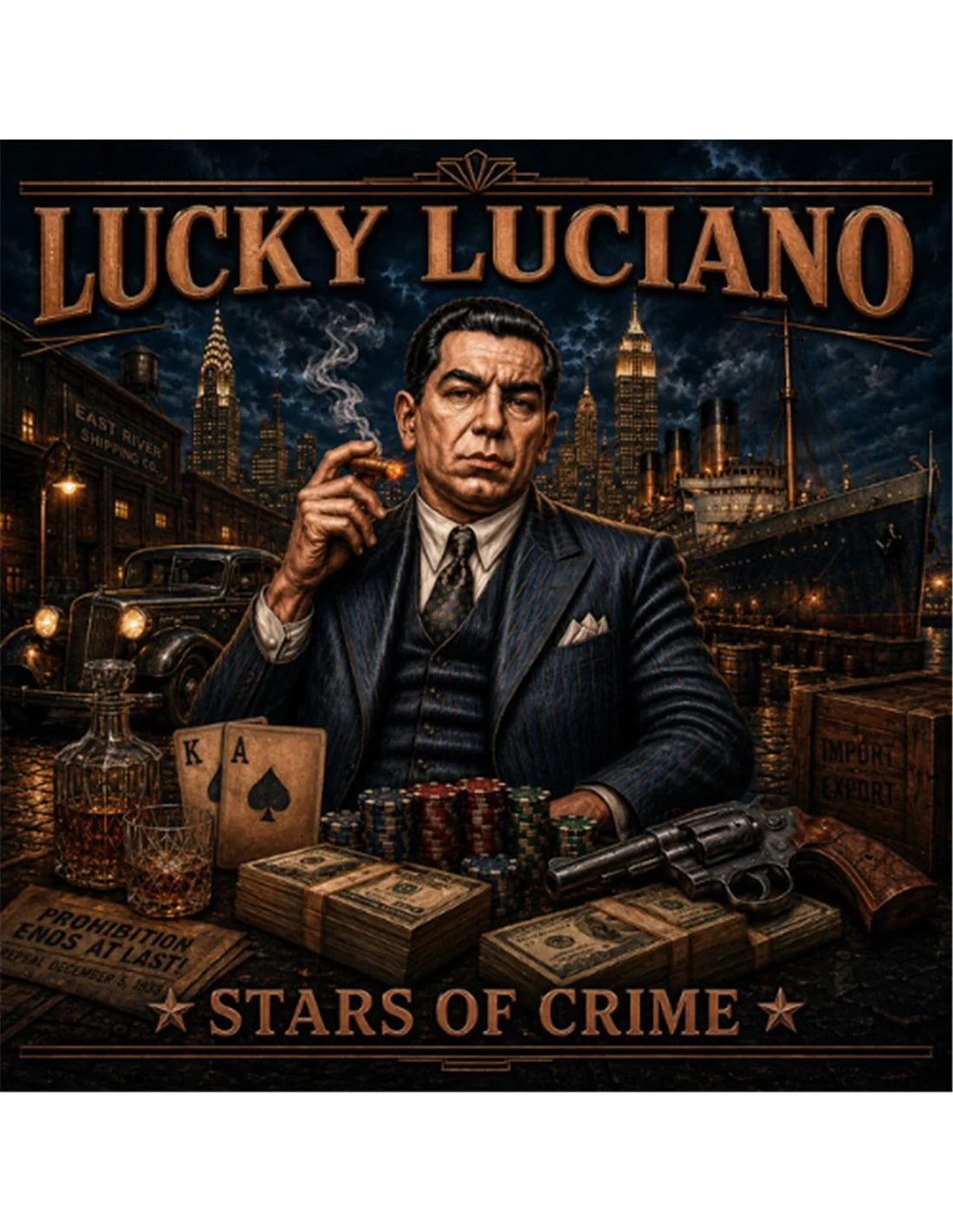 5oz Kupfer Tschechien - LUCKY LUCIANO Stars of Crime 2026