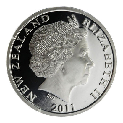 Neuseeland Webb Ellis Cup 2011 1 oz Silber vergoldet – Vorderseite