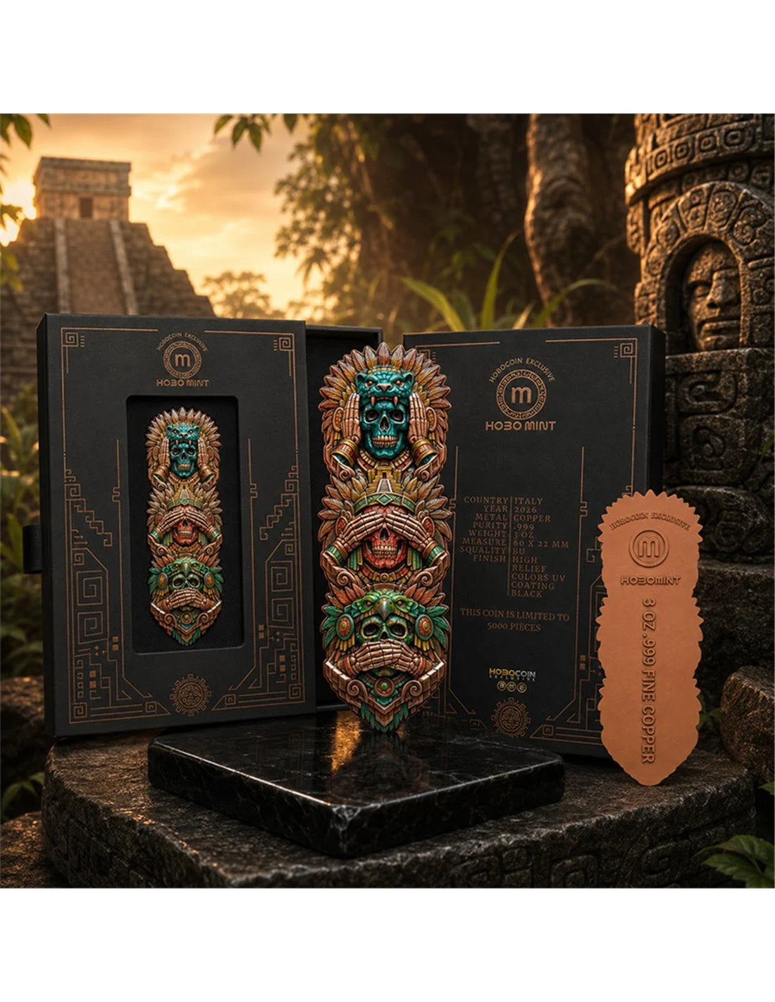 3oz Kupfer Italien - Aztekentotem 2026