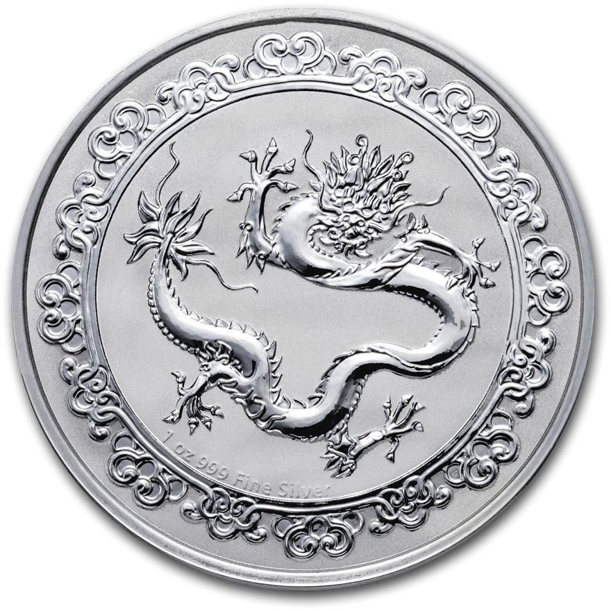 Niue Celestial Animals Green Dragon 2019 – Vorderseite mit Drachenmotiv