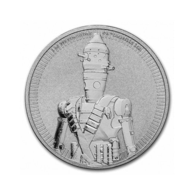 Niue 2022 Star Wars Mandalorian IG-11 1 oz Silbermünze – 25.000 Stück Auflage