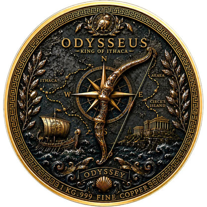 1kg Kupfer Italien - Odysseus König von Ithaka 2026