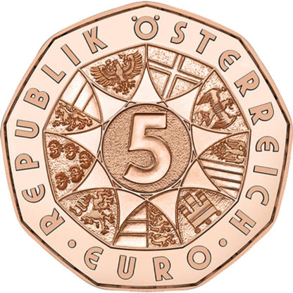 5 Euro Kupfer Neujahrsmünze Spring ins Glück 2026