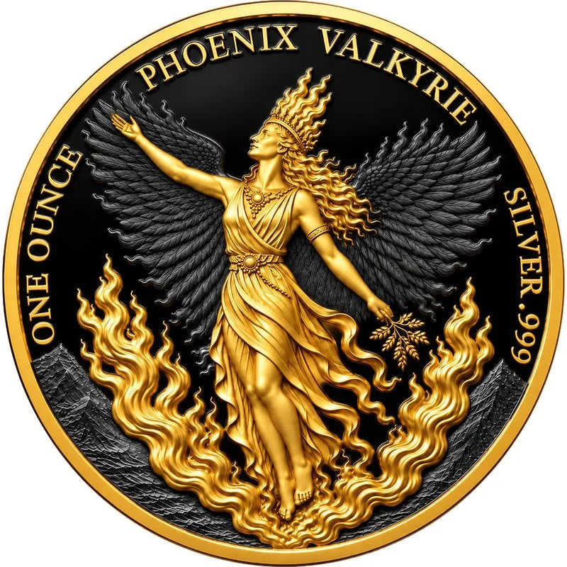 Phoenix Valkyrie Obsidian Flame 2026 1 oz Silber Black Platinum Gold