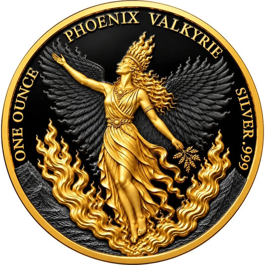 Phoenix Valkyrie Obsidian Flame 2026 1 oz Silber Black Platinum Gold