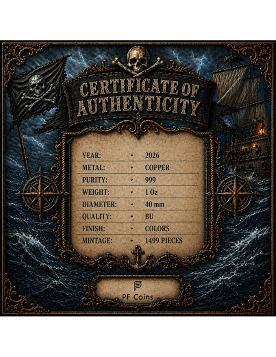 1oz Kupfer - Pirates of the Seas 2026