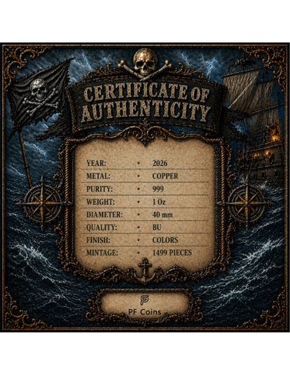 1oz Kupfer - Pirates of the Seas 2026