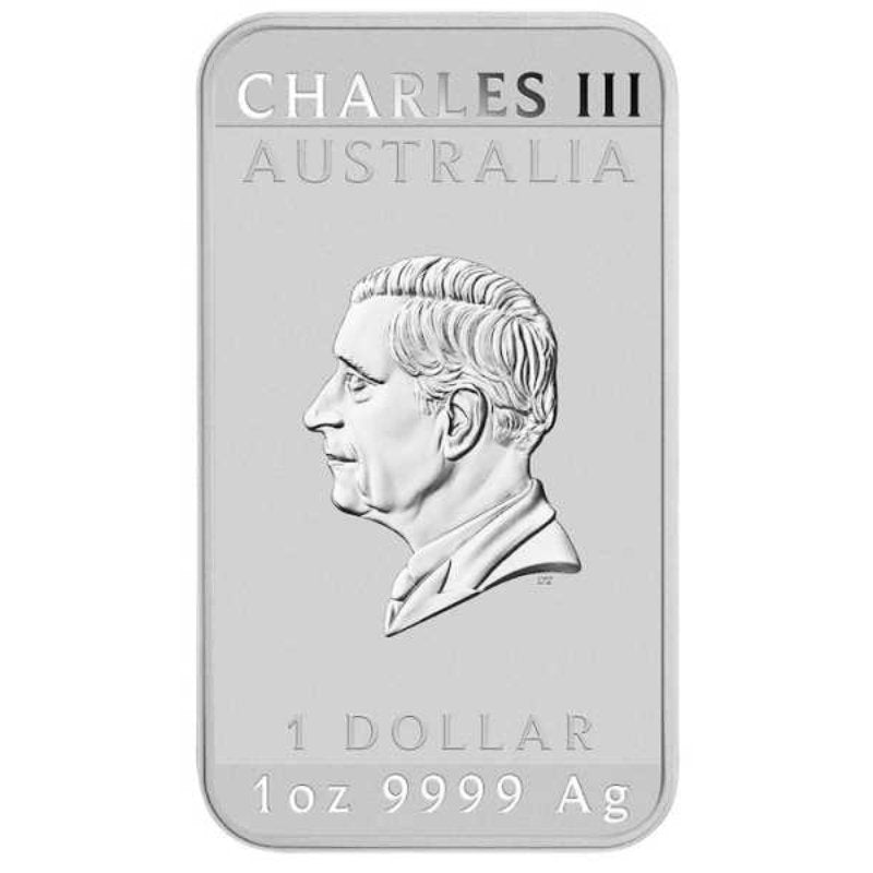 Australien 2025 – 1 oz Silbermünzbarren Rectangular Dragon mit asiatischem Drachen


