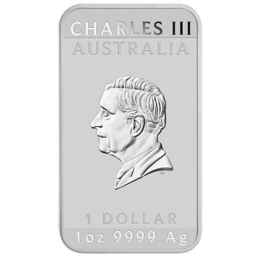 Australien 2025 – 1 oz Silbermünzbarren Rectangular Dragon mit asiatischem Drachen

