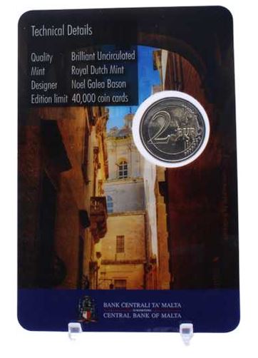 Malta 2€ 2025 - Stadtmauer von Mdina CC