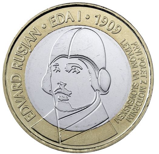 Slowenien 3 € Bimetall 100 Jahre Erstflug 2009 - Edelmetalle Koitz GnbR
