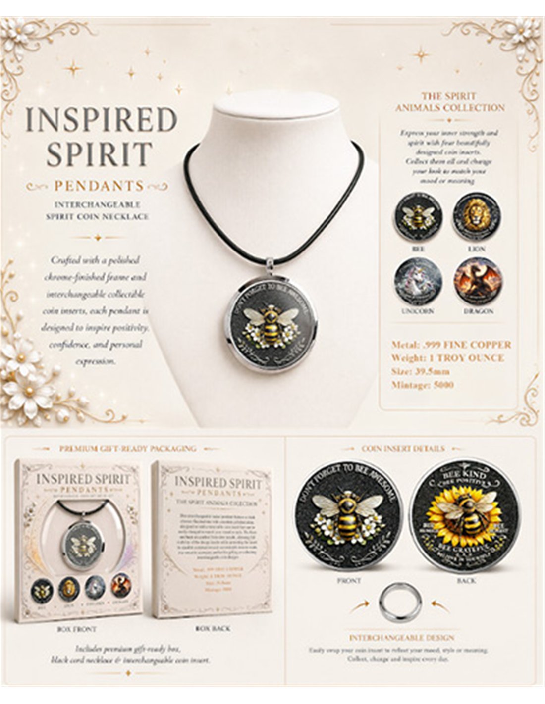 1oz Kupfer -THE BEE Inspired Spirit 2026