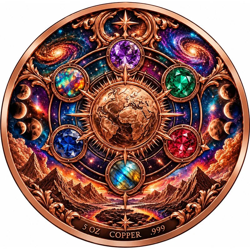 The Opal Empress Divine Elements 2026 5 oz Kupfermedaille