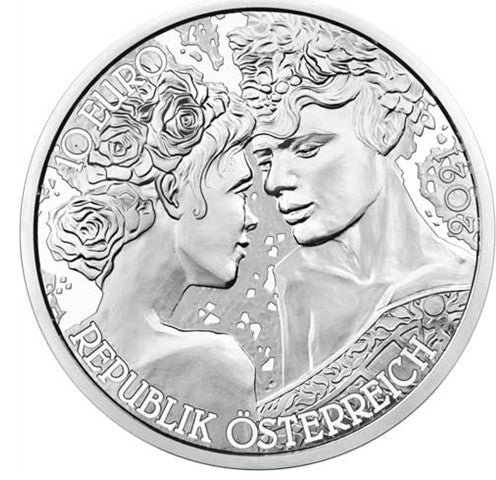10 Euro Silber 2021 Rose hgh im Folder