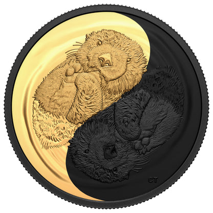 Kanada 20 Dollar 2022 Schwarz & Gold Otter – Vorderseite