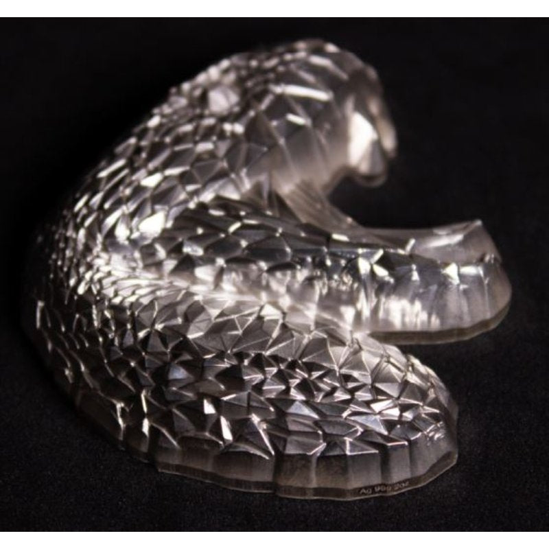 Lowpoly Lunar Snake – antike 2 oz Silbermedaille im geometrischen Schlangendesign

